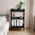 thumbnail image 2 of VECELO Nightstand with Charging Station, Set of 2 End Table with USB Ports and Outlets, 3-Tier Storage Side Table for Living Room, Bedroom, Black, 2 of 9