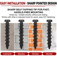 thumbnail image 6 of 150 Pcs Drywall Anchors 1/4 x 1-1/2 Inch Black Phosphate Pan Head Light Duty Anchor Wall Anchors Self Drilling Screws for Wallboard Drywall Wood Concrete Bricks and Other Masonry Material, 6 of 7
