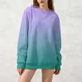 thumbnail image 3 of MVRLSH Essentials Hoodies for Women Christmas Graphic Crewneck Oversized Long Sleeve Autumn Winter Pullover Spring Fall Layering Daily Outfit Match Sweatshirt Purple - XXXL, 3 of 7