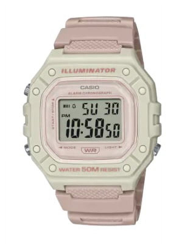 Casio Male 18 mm Wristwatch, Pink, (W-218HC-4A2V)