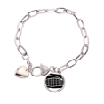 thumbnail image 1 of Pulsera de cadena de corazón Unbranded Alemania hito de arquitectura joyería encanto moda 7.5 pulgadas, 1 of 3