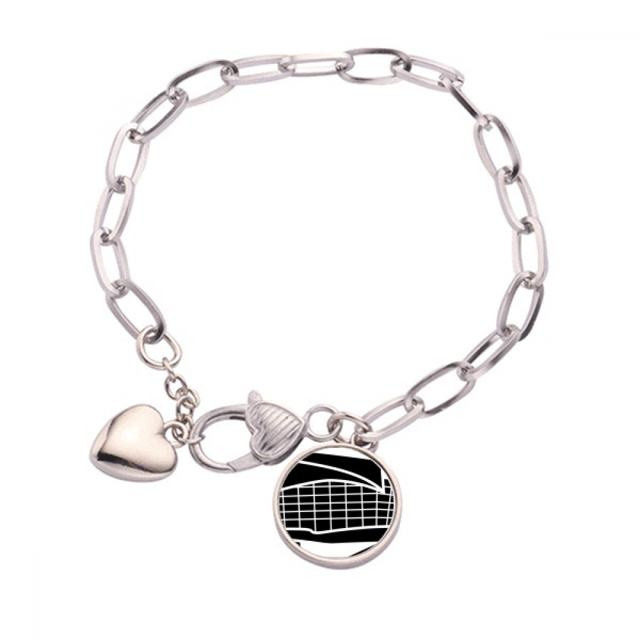 Pulsera de cadena de corazón Unbranded Alemania hito de arquitectura joyería encanto moda 7.5 pulgadas