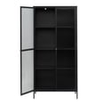 thumbnail image 4 of 75" Contemporary Glass & Metal Display Cabinet in Black, 4 of 5