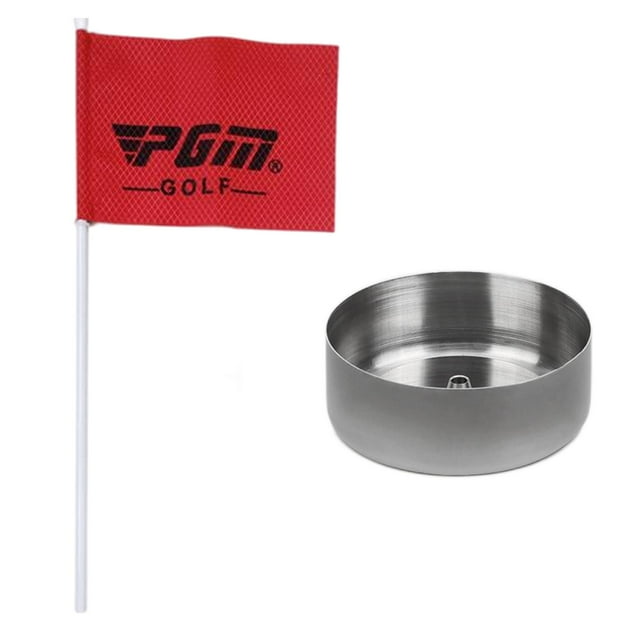 Acero inoxidable con bandera duradera para r herramientas de práctica en interiores en el patio trasero 4cm Zulema Copas para hoyos de golf