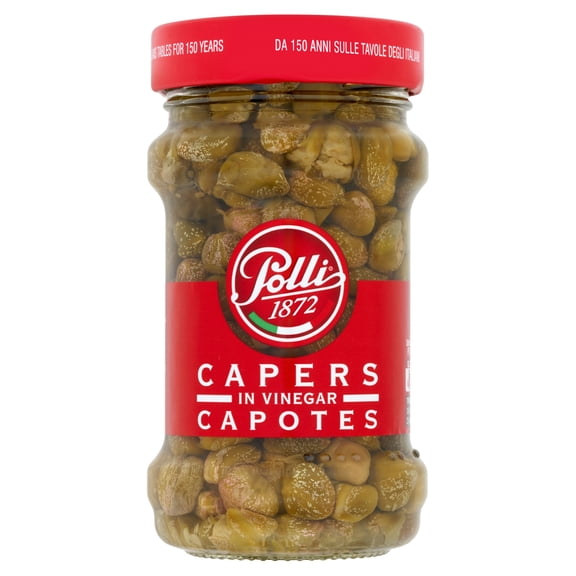 Polli Capers in Vinegar Capotes 190g, Imported from Britain