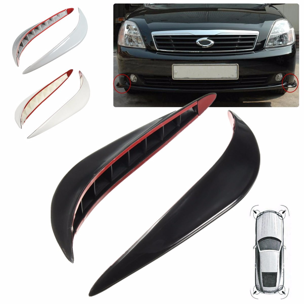 1 Pair Universal Car Corner Guard Protector AntiCollision/ Scratch