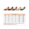 thumbnail image 2 of Tenmix Shoes for Women Dress Low Heel Party Non Slip Sexy Dress Shoes Work Fashion Wide Width Heels Pumps Red 11.5, 2 of 9