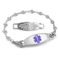 thumbnail image 1 of MedicEngraved Stainless Steel Custom Medical Alert Bracelet - 5mm Heart Link, 1 of 7