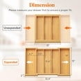 thumbnail image 2 of Organizador de utensilios Lifewit para cajón de cocina, bambú, tamaño grande, 2 of 8