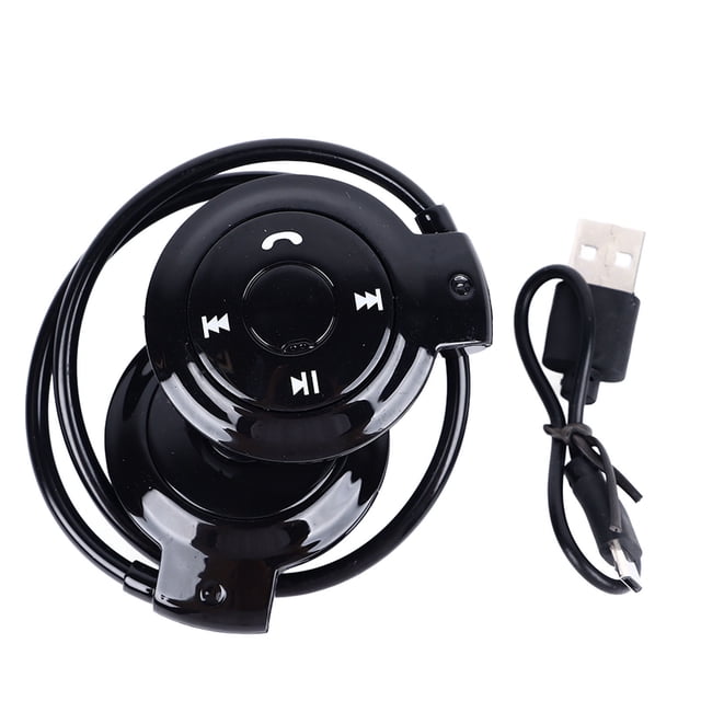 Auriculares Bluetooth con sonido claro de alta fidelidad, auriculares inalámbricos plegables envolventes alrededor de la cabeza para correr, deportes, color negro