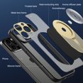 thumbnail image 4 of ELEHOLD for iPhone 16 Pro Magnetic Case,Thin Fit Translucent Matte Back Slim Compatible with Mag Safe Accessory Build-in Invisible Stand Shockproof Heat Dissipation Phone Cover,Gold, 4 of 10