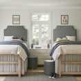 thumbnail image 4 of Hillsdale Upholstered Hanging Twin Headboard with Nailhead and USB Charging, Gray, 4 of 20