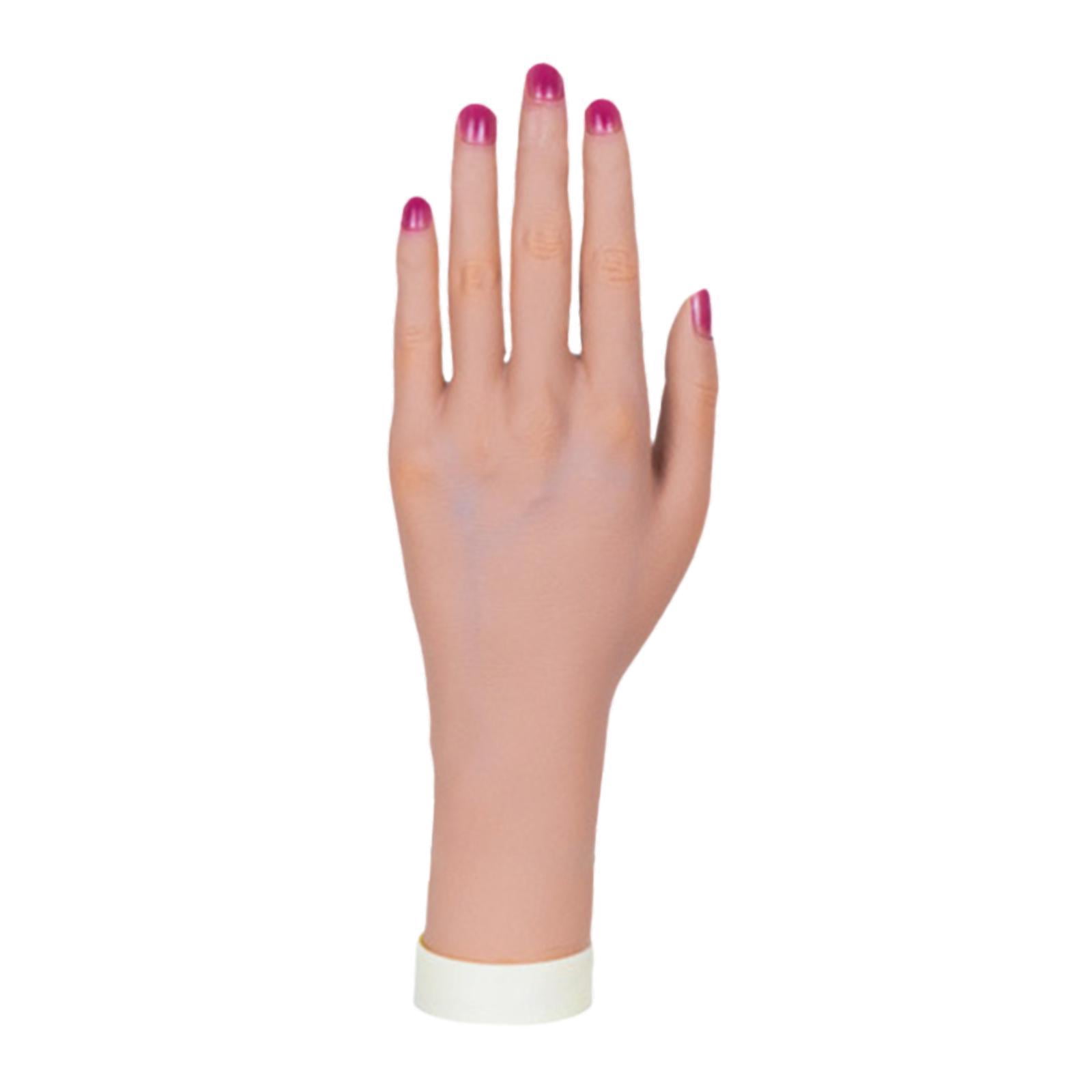 Bothyi Practice Mannequin Hand for Rings Photo Props Acrylic Nails Practice Training skin left hand