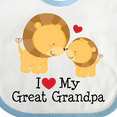 thumbnail image 4 of Inktastic I Love My Great Grandpa Boys or Girls Baby Bib, 4 of 4