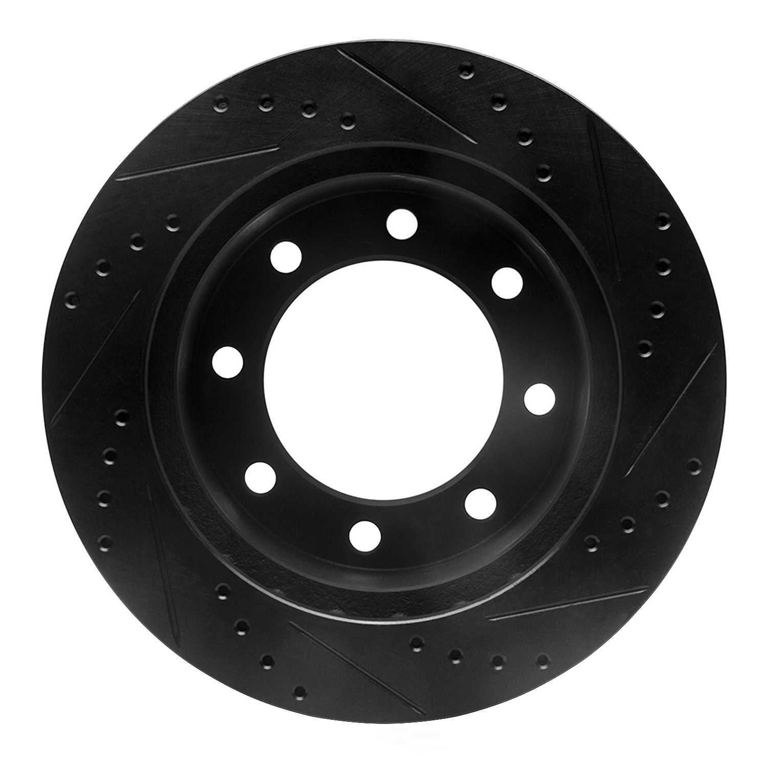 Dynamic Friction Company 633-54157L DFC Brake Rotor - Drilled And Slotted - Black