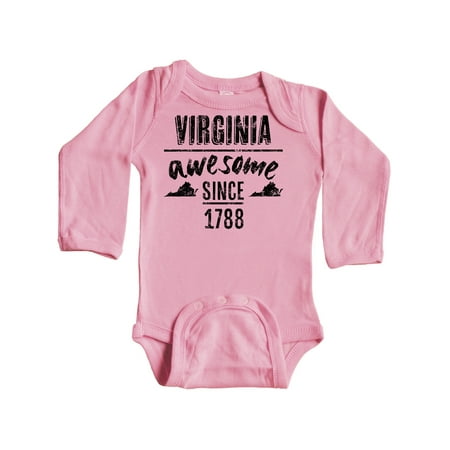 

Inktastic Virginia Awesome Since 1788 Gift Baby Boy or Baby Girl Long Sleeve Bodysuit