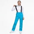 thumbnail image 7 of WUANDIXFA Baggy Snowboard Pants for Girls Boys Ski Bibs Snow Loose Overalls Waterproof Windproof Insulated Warm Snowsuit (Light Blue, XXL), 7 of 7