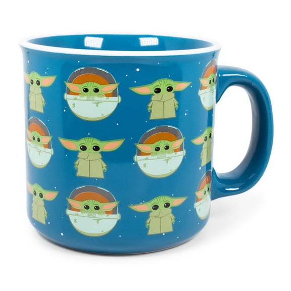 Silver Buffalo SVB-SWM406E1-C Star Wars The Mandalorian The Child Repeat Poses 20oz Ceramic Camper Mug