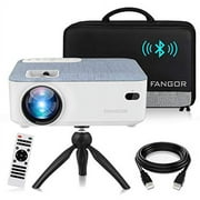 FANGOR HD Bluetooth Projector, 2021 upgraded Portable LCD Projector with Carrying Bag and Tripod, Compatible with Laptop, TV Stick, Roku, PS4, Xbox, Full HD 1080P Supported