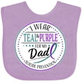 thumbnail image 3 of Inktastic Suicide Prevention- I Wear Teal and Purple for My Dad Boys or Girls Baby Bib, 3 of 4