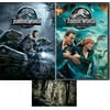 Jurassic World & Fallen Kingdom Double Feature 2 DVD Set Chris Pratt Includes Velociraptor Glossy Print Art Card