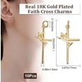 thumbnail image 2 of 1Box 10Pcs Rack Plating Brass Pendants with Jump Ring Cadmium Free & Lead Free Long-Lasting Plated Faith Cross Real 18K Gold Plated 27x17x1.5mm Jump Ring: 5x1mm Inner Diameter: 3mm, 2 of 8