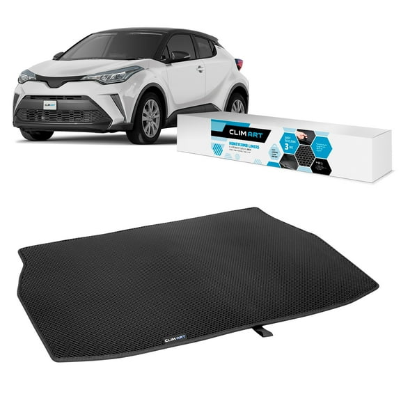 CLIM ART Cargo Liner for Toyota C-HR 2018-2022 Custom Fit Trunk Mat, with Honeycomb Dirtproof & Waterproof Technology - All-Climate, Heavy Duty, Anti-Slip Cargo Liner, Luggage - FL01118080