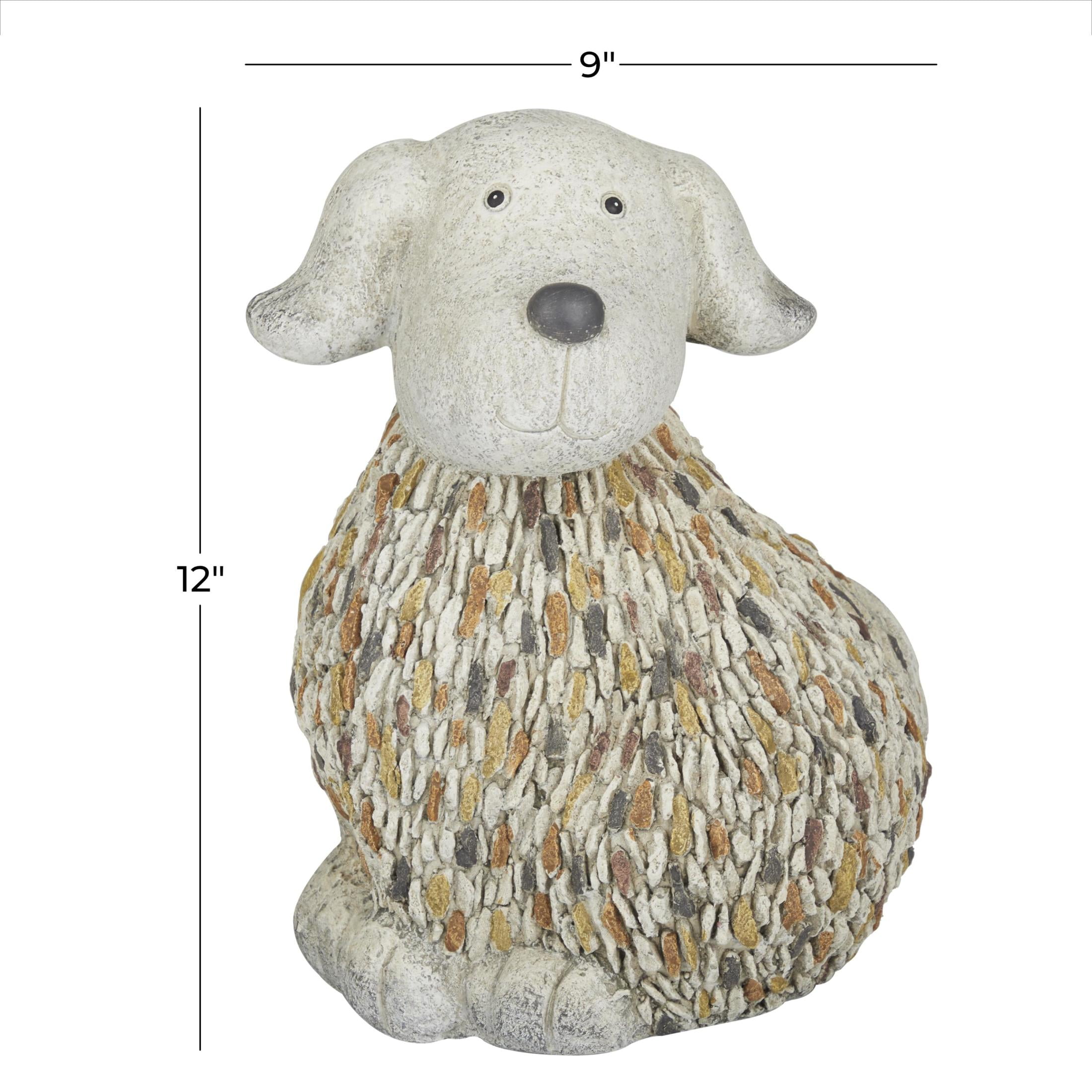 DecMode 12" Indoor Outdoor Dog Garden Sculpture
