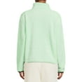 thumbnail image 3 of No Boundaries Juniors' Plush Mock Neck Half-Zip Pullover, 3 of 5