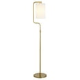 thumbnail image 3 of Evelyn&Zoe Rotolo 62" Tall Floor Lamp with Fabric Shade, Brass/White, 3 of 8