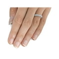 thumbnail image 3 of 1/3ct Stackable Womens Diamond U Prong Wedding Ring Solid 14K White Gold Band, 3 of 3