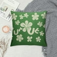 thumbnail image 2 of Nawypu  St Patricks Day Lucky Clover Throw Pillow Cover Farmhouse Shamrock Decoration, 2 of 5