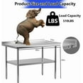 thumbnail image 3 of 122cm x 61cm Stainless Steel Work Table – NSF Approved, Strong Load Capacity for Kitchen, Hotel, Restaurant, or Home, 3 of 7