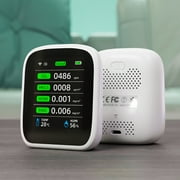 Wifi Tuya Wifi Portable Air Quality Meter PM1.0 PM2.5 PM10 CO2 TVOC HCHO Temperature And Humidity Tester LCD Color Screen Carbon Dioxide Detector With Time And Date Display