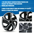 thumbnail image 2 of (Set of 4)17" Universal Hubcaps Fit for Steel Wheel Rims Cover,Snap on Installation with Retention Rings,PP Material,Silver Lacquer & Black Lacquer, 2 of 8