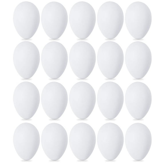Huevos de plástico para parejas dobles, blancos, 20 unidades, para cacerías y regalos