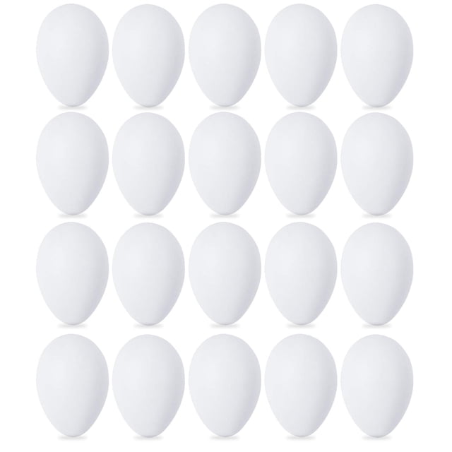Huevos de plástico para parejas dobles, blancos, 20 unidades, para cacerías y regalos