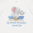 thumbnail image 4 of Inktastic My Great Grandpa Loves Me Cute Elephants Clouds Moon Stars Boys or Girls Baby T-Shirt, 4 of 5