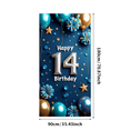 thumbnail image 3 of LUUFILx Happy 14th Birthday Backdrop Banner Birthday Party Background Decorations Photography Props Party Supplies Starry Night Decor, 3 of 8