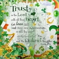 thumbnail image 5 of St Patrick''s Day Shower Curtain, Green Clover Shamrock Leaves Inspirational Quotes Trust in The Lord Rustic Wooden Board Farmhouse Bathroom Curtains, Spring Green Bathroom Accessories, 72X72in, 5 of 6