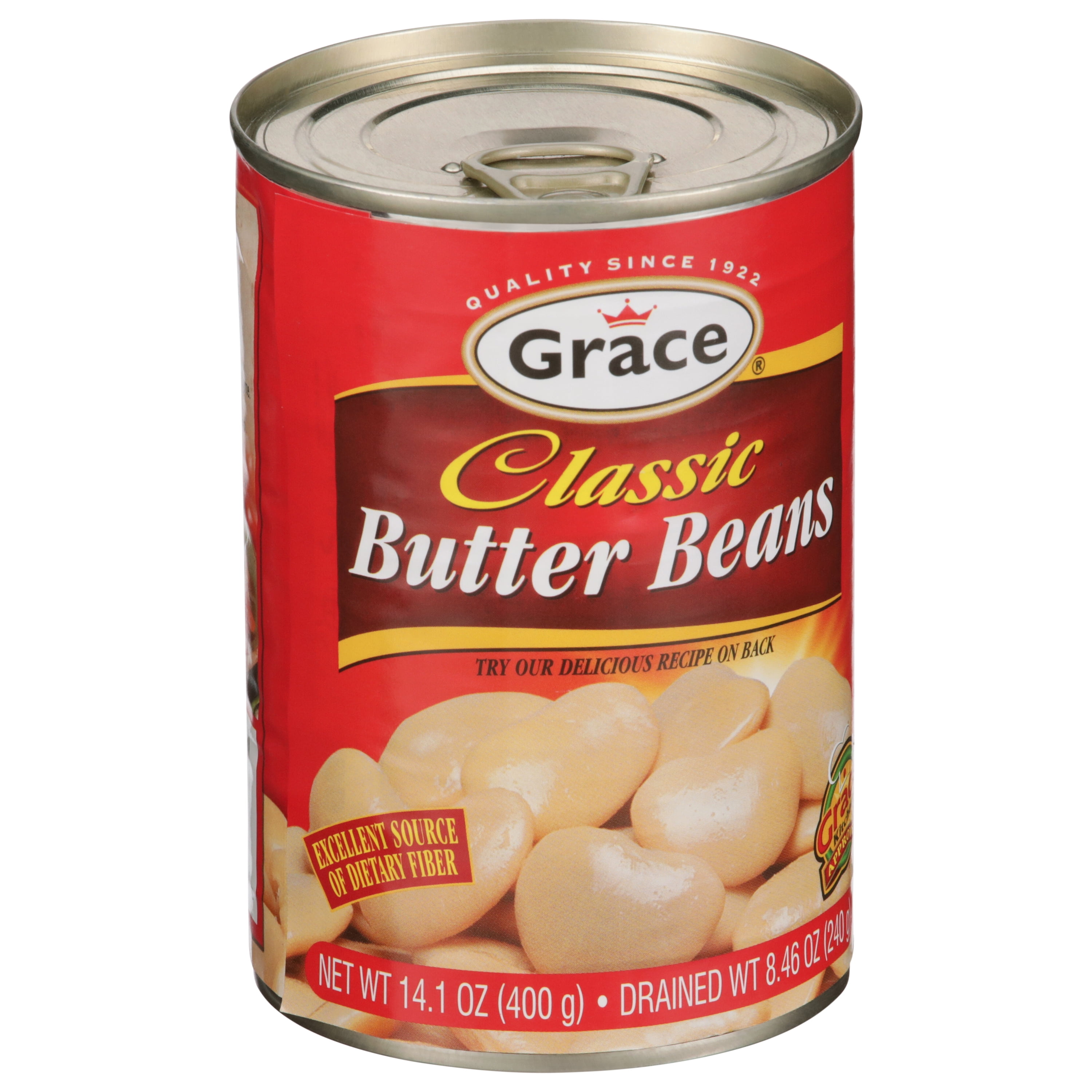 (7 pack) Grace Classic Butter Beans, 14.1 oz Can