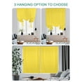 thumbnail image 4 of Yellow Morocco Tie Up Curtains for Windows 45 Inch Length Balloon Curtains Kitchen Adjustable Balloon Window Shade Geometric Leaf Diamond Lattice Abstract Tie Up Bathroom Curtain Window 52"x45", 4 of 6