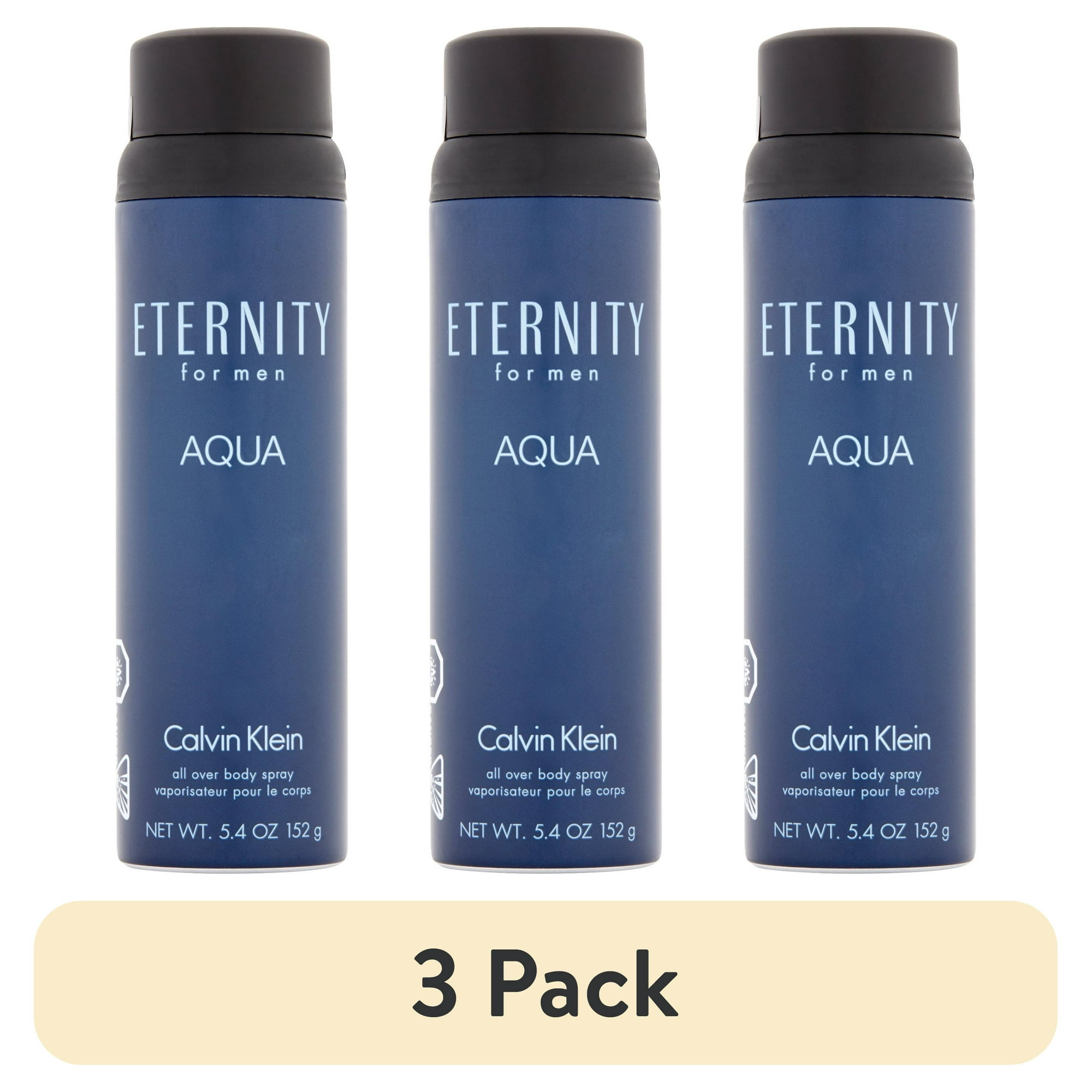 (3 pack) (3 pack) Calvin Klein Eternity Men s Aqua All Over Body Spray 5.4 Fl. Oz.