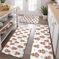 thumbnail image 2 of White Highland Cow Flower Butterfly Pattern Kitchen Rugs Sets Of 3,Kitchen Runner Rugs Non Skid Washable,Decorative Kitchen Floor Mats for Kitchen,Sink,Laundry,17"x30"+ 17"x47" + 17"x59", 2 of 6