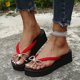 thumbnail image 1 of Sandalias de tacón con punta abierta para mujer, zapatos con lazo y punta abierta, sandalias cómodas, informales, cómodas, para la playa Wmkox8yii  hj789, 1 of 9