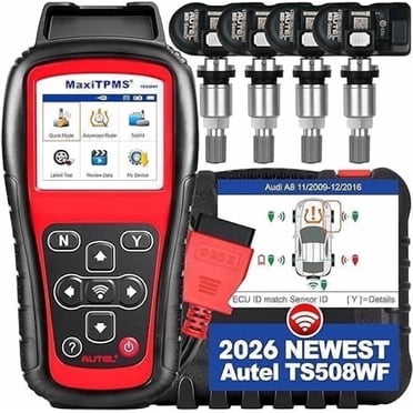 Autel TS508WF Automotive Diagnostic Tool with TPMS  Tool, 4PCS MX-Sensors Metal Black