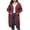 Claret, variant on Lovskoo Long Cardigans for Women Trendy Large Loose Medium Long Sweater Double Pocket Lantern Sleeve Sweater Cardigan Coat Olive Green