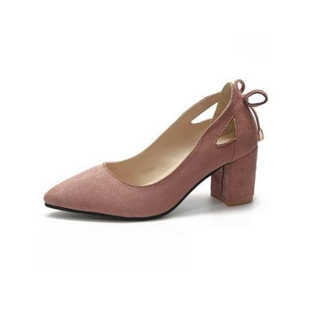 

Harsuny Women s Pumps Pointed Toe Heels Office Wedding Party Dress Shoes Pink 8.5