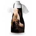 thumbnail image 3 of Pug Apron Cute Photograph of a Pug with Its Little Paws Pure Bred Dog Image Animal Fun, Unisex Kitchen Bib Apron with Adjustable Neck for Cooking Baking Gardening, Brown Pale Brown, by Ambesonne, 3 of 3