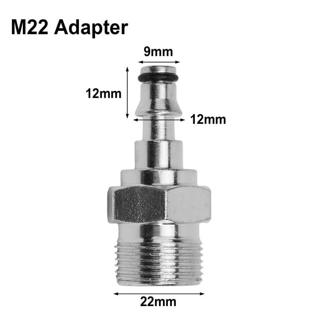 Quick Release Pressure Washer/ Tool Hose/ Fitting To M14/M22 Adapter For Lavor